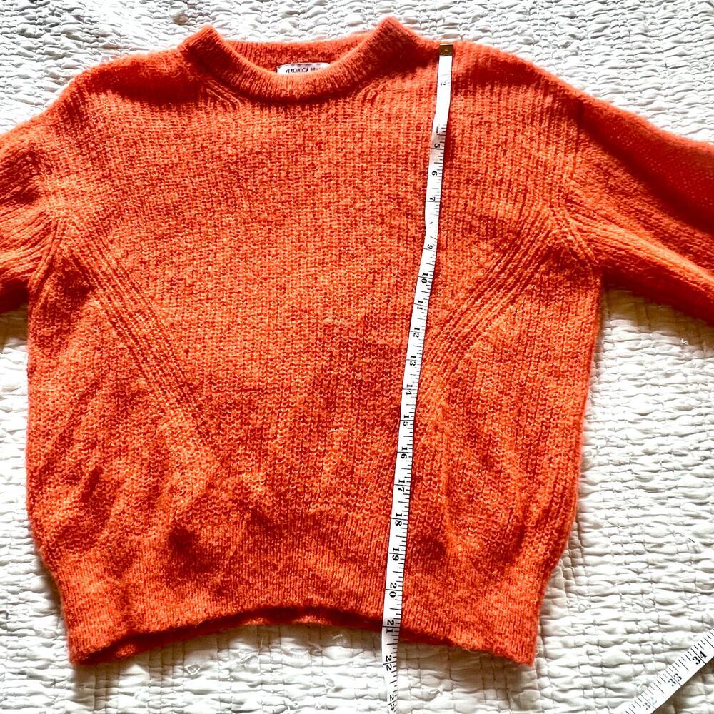 Veronica beard melinda crew neck sweater deep orange size S - Picture 10 of 11